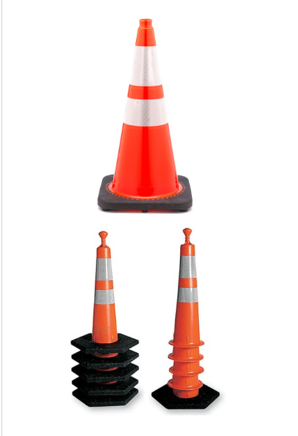Two Traffic Safety Cone Styles